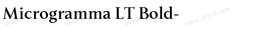 Microgramma LT Bold字体转换